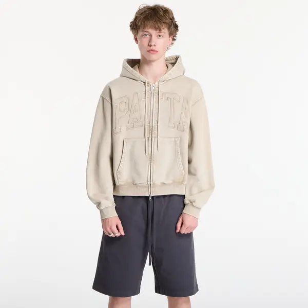 Patta Суитшърт Patta Loopback Logo Zip Hooded Sweater UNISEX Irish Cream L
