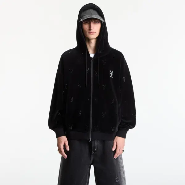 FTSHP Суитшърт Playboy x FTSHP Velvet Hoodie Black M
