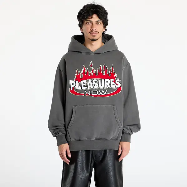 PLEASURES Суитшърт PLEASURES Flame Hoodie Faded Black S
