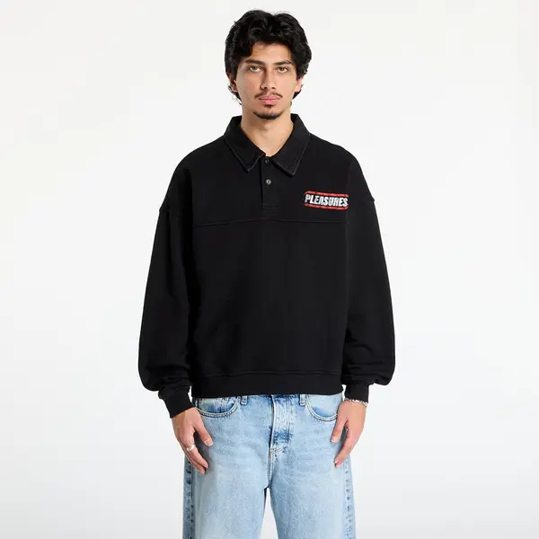 PLEASURES Суитшърт PLEASURES Gentle Polo Sweatshirt Black XL