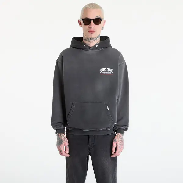 REPRESENT Суитшърт REPRESENT 24 Hour Service Hoodie UNISEX Stained Black M