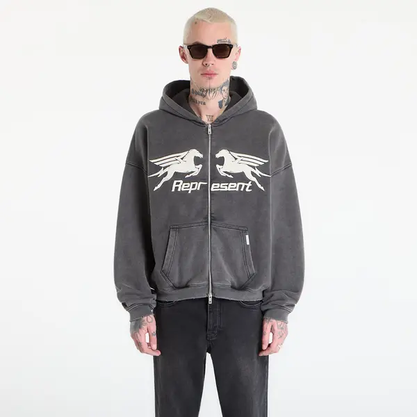 REPRESENT Суитшърт REPRESENT Pegasus Zip Through Hoodie UNISEX Vintage Grey M