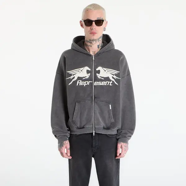 REPRESENT Суитшърт REPRESENT Pegasus Zip Through Hoodie UNISEX Vintage Grey XS