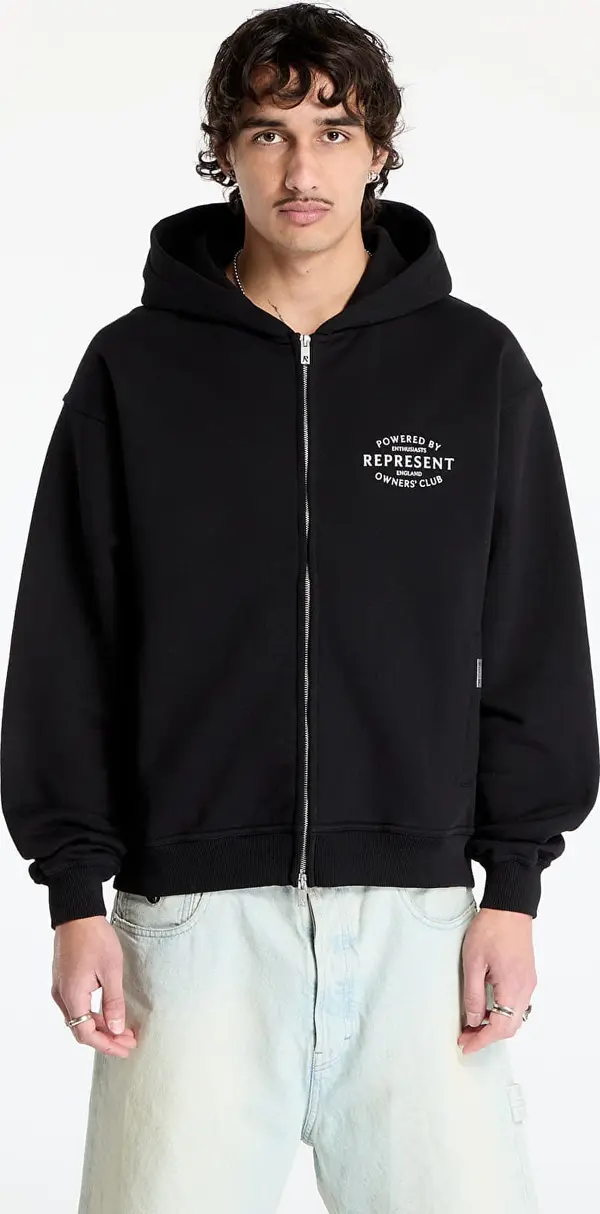 REPRESENT Суитшърт REPRESENT Represent Owners Club Stamp Zip Up Hoodie Jet Black XL
