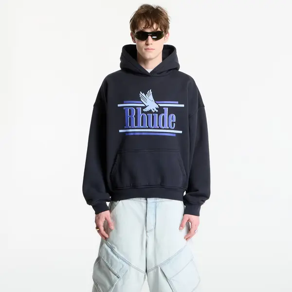 Rhude Суитшърт Rhude Rossa Hoodie Vintage Black/ Blue XXL