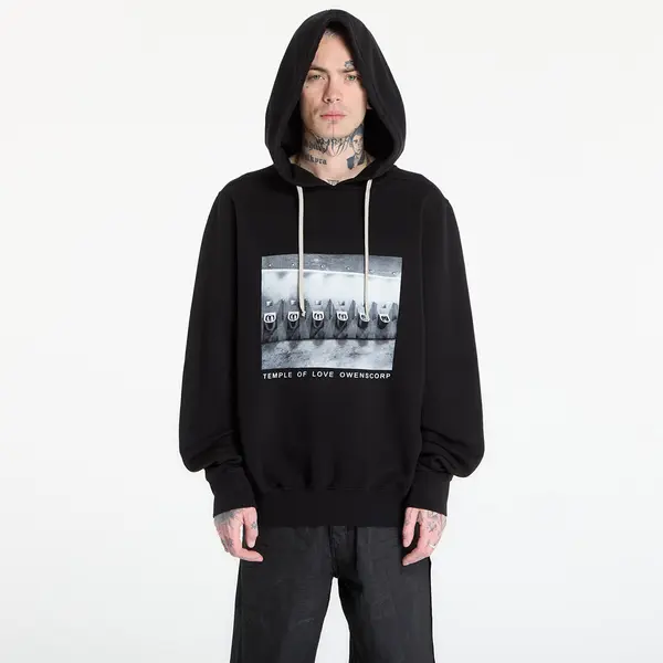 Rick Owens DRKSHDW Суитшърт Rick Owens DRKSHDW Oversized Hoodie Black/ Milk L