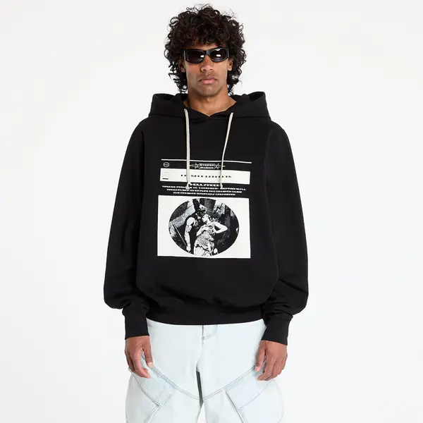 Rick Owens DRKSHDW Суитшърт Rick Owens DRKSHDW Oversized Hoodie Black/ Milk M