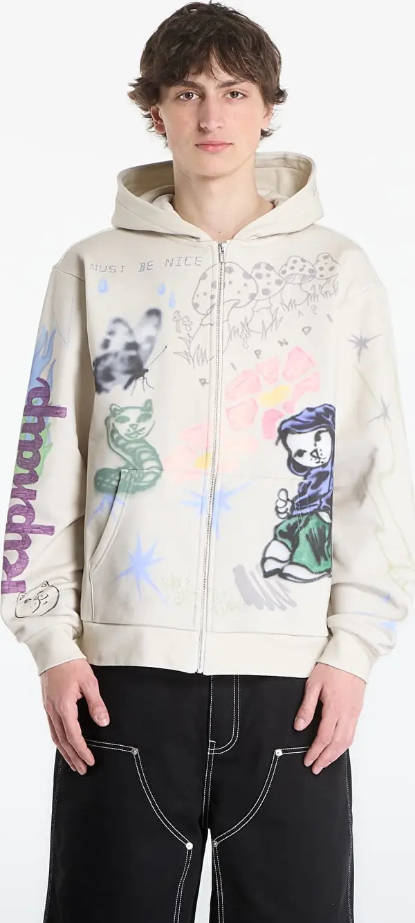 RIPNDIP Суитшърт RIPNDIP Goosebumps Zip Hoodie Bone S