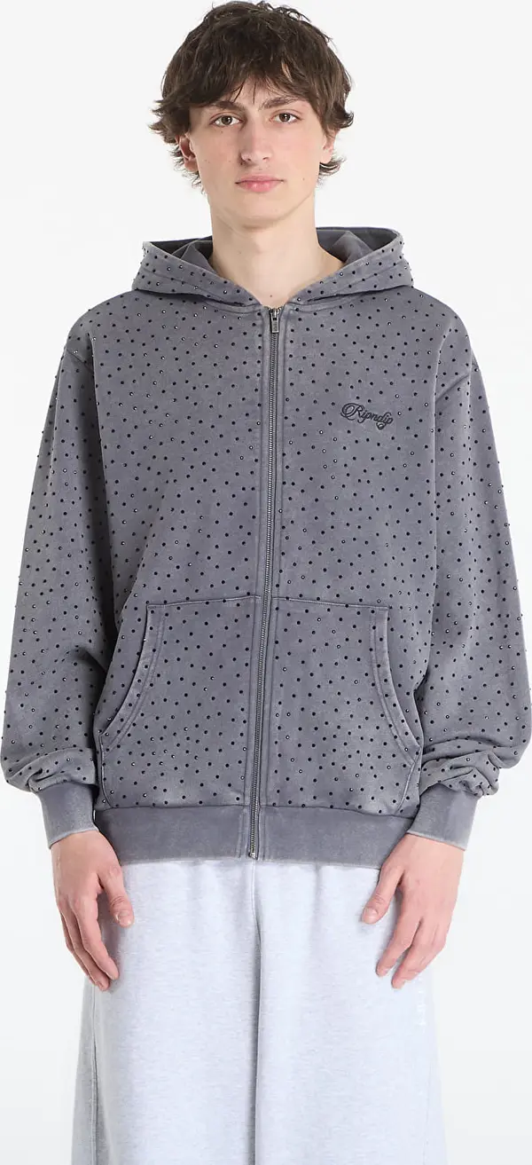 RIPNDIP Суитшърт RIPNDIP Ripngems Zip Up Hoodie Charcoal Wash L
