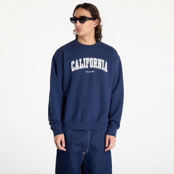 Sporty & Rich Суитшърт Sporty & Rich California Crewneck UNISEX Navy/ White XS