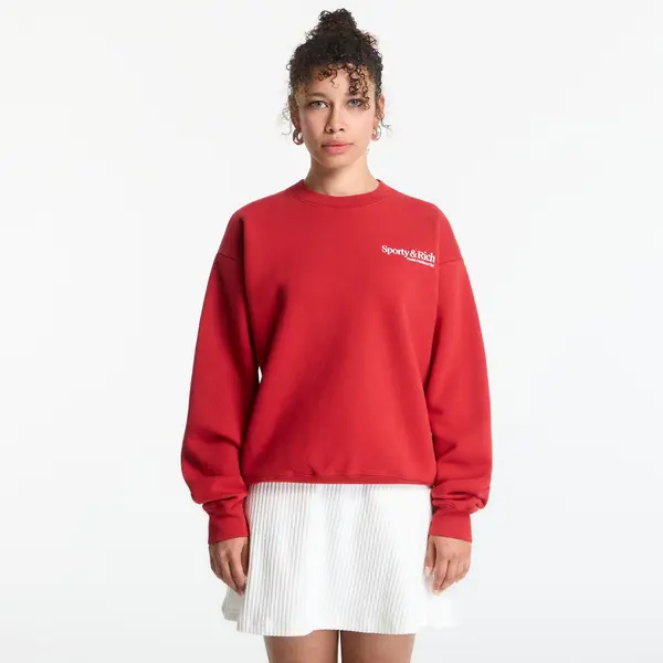 Sporty & Rich Суитшърт Sporty & Rich Modern Crewneck UNISEX Ruby L