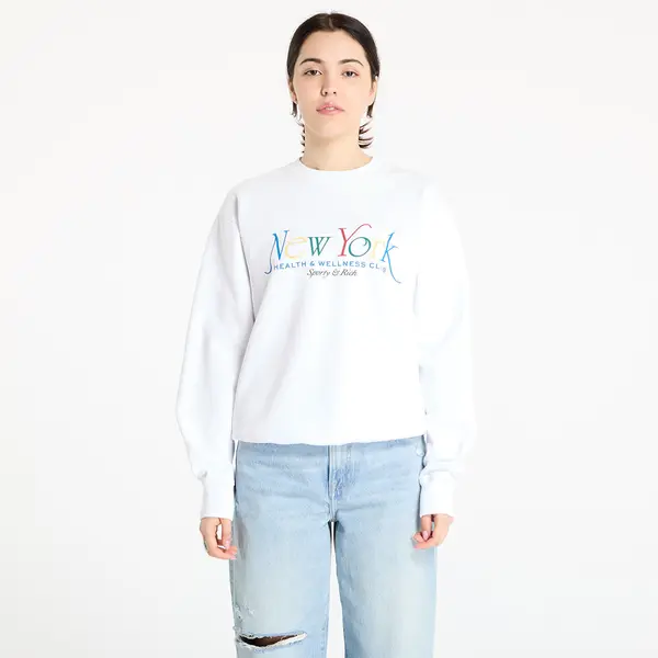 Sporty & Rich Суитшърт Sporty & Rich NY 94 Crewneck White/ Ruby/ Alpine/ Paris Blue L