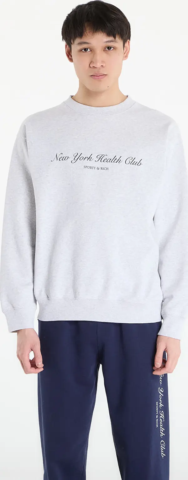 Sporty & Rich Суитшърт Sporty & Rich NY Health Club Crewneck UNISEX Heather Gray XL