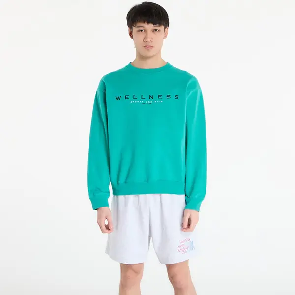 Sporty & Rich Суитшърт Sporty & Rich Spellout Embroidered Crewneck UNISEX Spring Green S