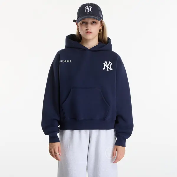 Sporty & Rich Суитшърт Sporty & Rich Yankees Curve Hoodie UNISEX Dark Navy L