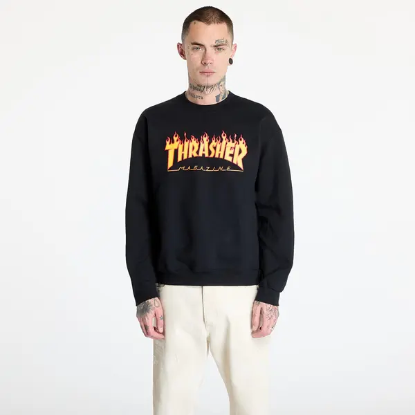 Thrasher Суитшърт Thrasher Flame Crewneck Black XXL