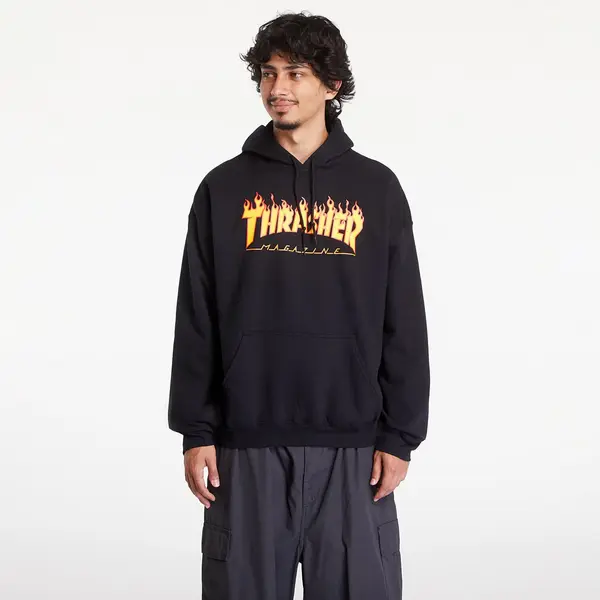 Thrasher Суитшърт Thrasher Flame Logo Hood Black M
