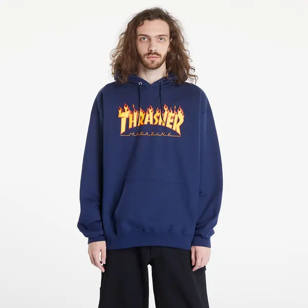 Thrasher Суитшърт Thrasher Flame Logo Hoodie Navy Blue S