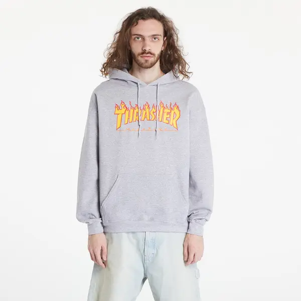 Thrasher Суитшърт Thrasher Flame Logo Hoody Melange Grey L