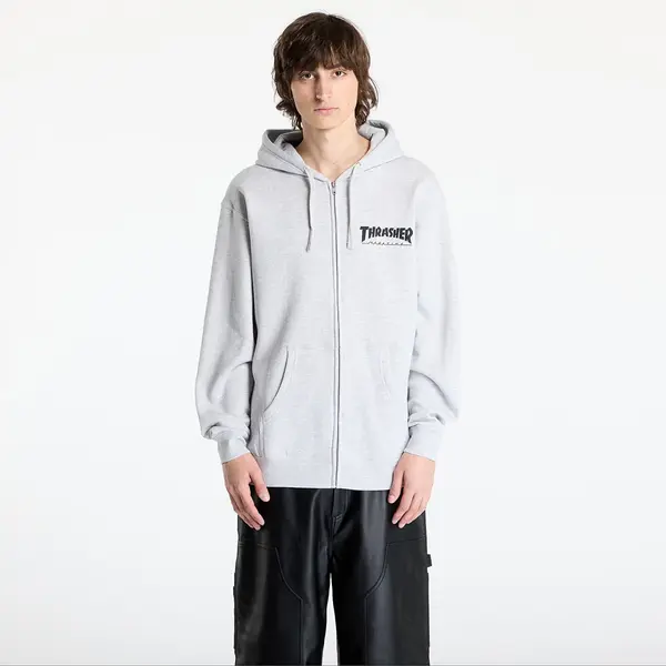 Thrasher Суитшърт Thrasher Magazine Logo Zip Hoody Melange Grey S