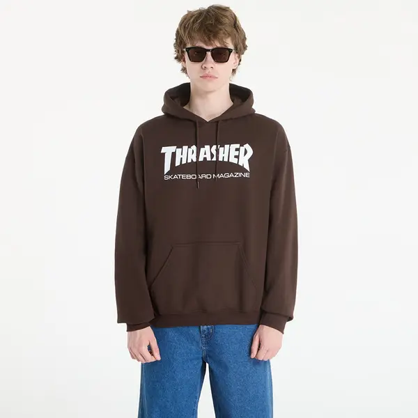 Thrasher Суитшърт Thrasher Skate Mag Hood Dark Chocolate/ White M