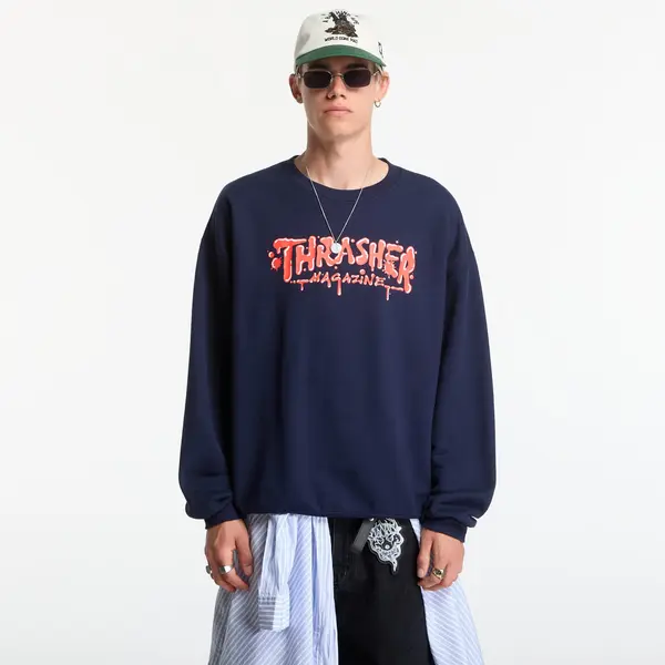 Thrasher Суитшърт Thrasher Wet Paint Crewneck Blue XL