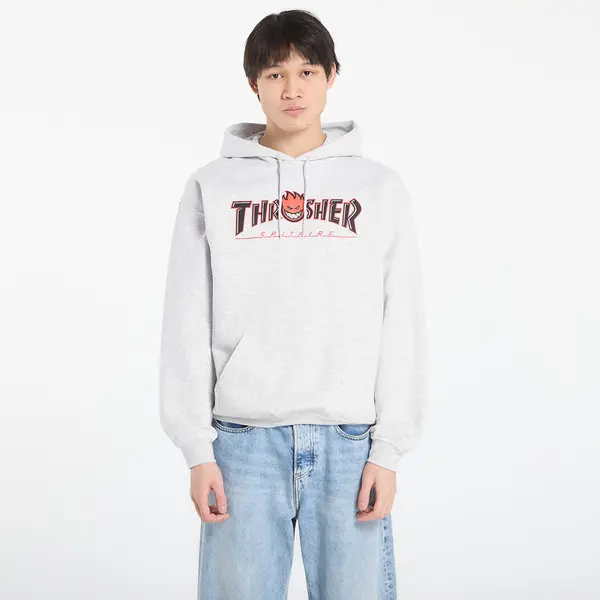 Thrasher Суитшърт Thrasher x Spitfire Big Head Outline Hoodie Ash Grey L