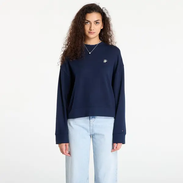 Tommy Hilfiger Суитшърт Tommy Hilfiger Script Pique Sweatshirt Blue M