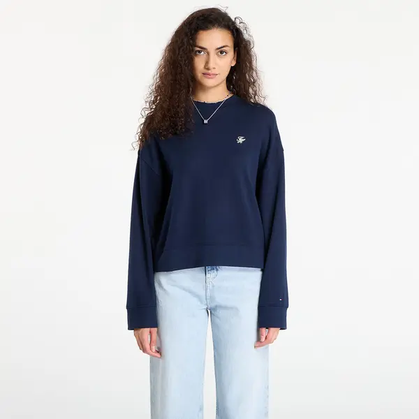 Tommy Hilfiger Суитшърт Tommy Hilfiger Script Pique Sweatshirt Blue S