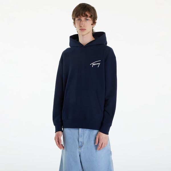 Tommy Hilfiger Суитшърт Tommy Jeans Relaxed Signature Hoodie Blue M