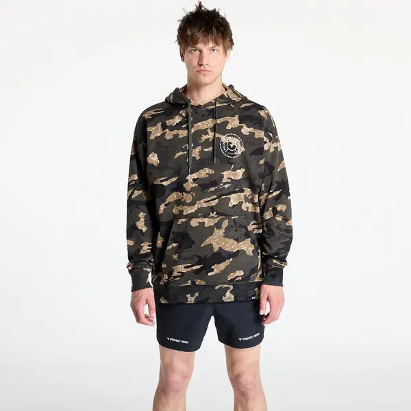 Under Armour Суитшърт Under Armour Project Rock AOP Terry Hoodie Grey/ Green M