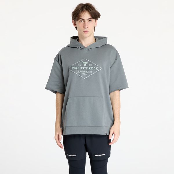 Under Armour Суитшърт Under Armour Project Rock Heavyweight Short Sleeve Hooded Tools T-Shirt Clay Green/ Clay Green L