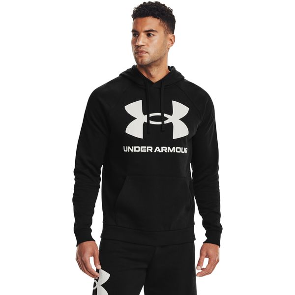 Under Armour Суитшърт Under Armour Rival Fleece Big Logo Hoodie Black/ Onyx White XL