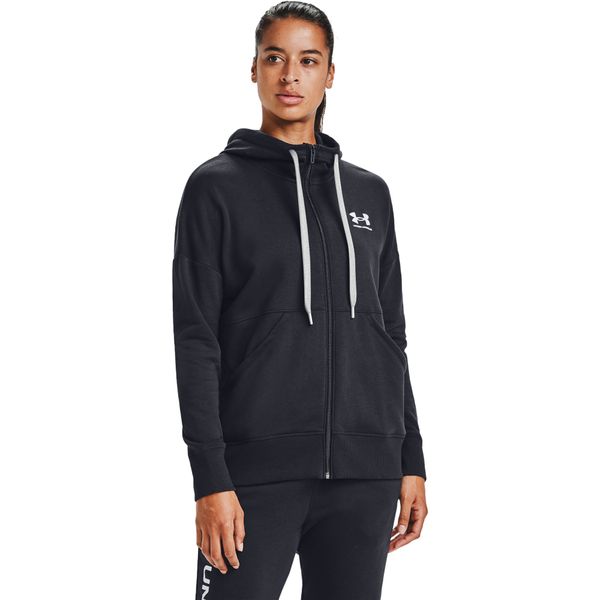Under Armour Суитшърт Under Armour W Rival Fleece Full-Zip Hoodie Black/ White M
