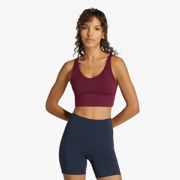adidas Performance Сутиени adidas 3 Stripes Studio All Me Light Support Bra Maroon XS