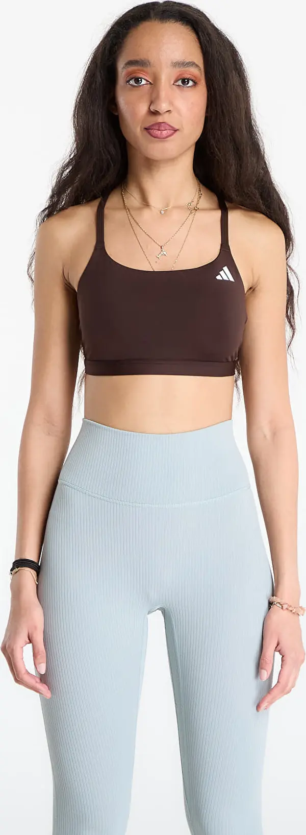 adidas Performance Сутиени adidas Optime Essentials Workout Light Support Bra Aurora Coffee S