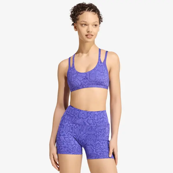 adidas Performance Сутиени adidas Optime Workout Snake Strappy Light Support Bra Solar Purple/ Pure Purple M