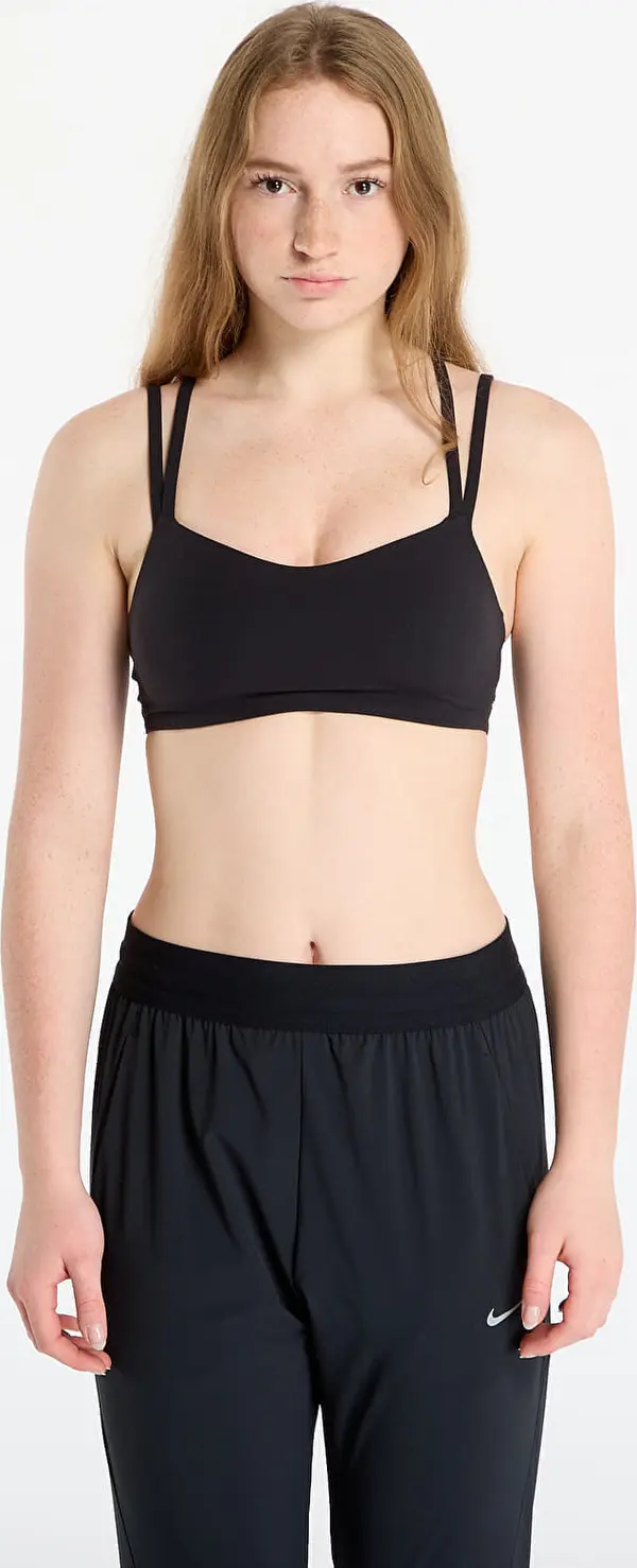 Nike Сутиени Nike Zenvy Strappy Women's Light-Support Padded Sports Bra Black/ Sail M