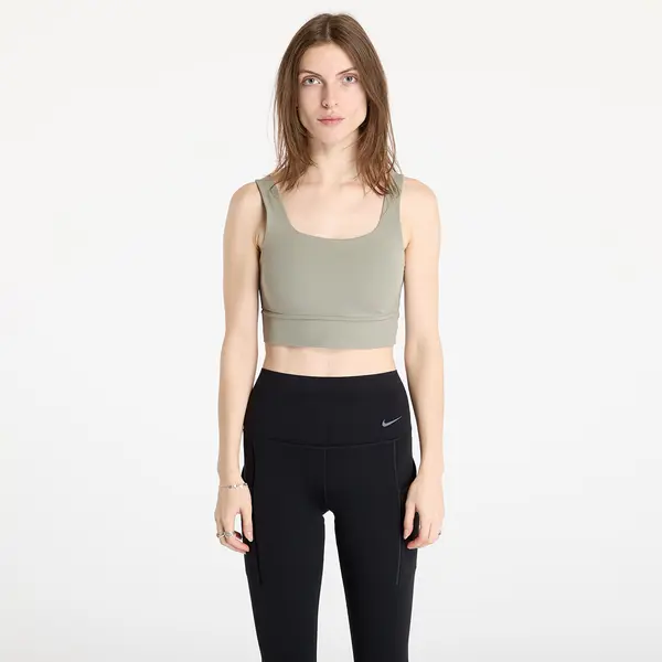 Nike Сутиени Nike Zenvy Women's Medium-Support Padded Longline Sports Bra Light Army/ White XS