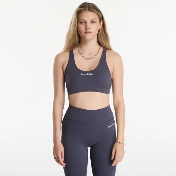 Sporty & Rich Сутиени Sporty & Rich Serif Logo Sports Bra Carbon S