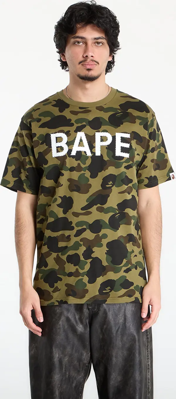 A BATHING APE Тениска A BATHING APE 1St Camo Bape Rhinestone Tee UNISEX Green S