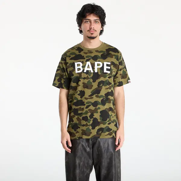 A BATHING APE Тениска A BATHING APE 1St Camo Bape Rhinestone Tee UNISEX Green XL