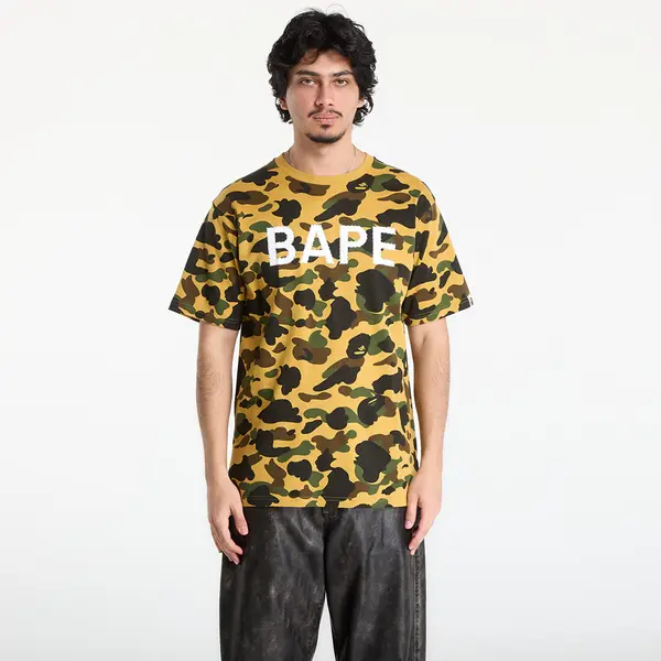 A BATHING APE Тениска A BATHING APE 1St Camo Bape Rhinestone Tee UNISEX Yellow M