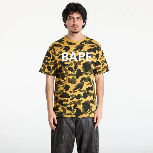 A BATHING APE Тениска A BATHING APE 1St Camo Bape Rhinestone Tee UNISEX Yellow XXL