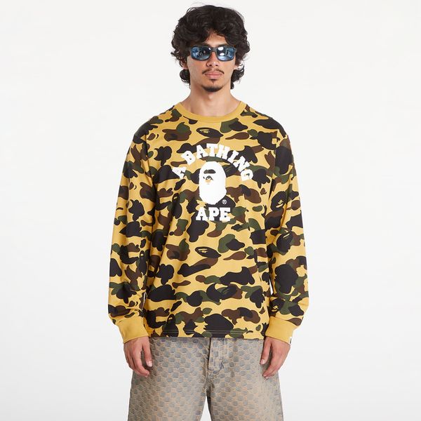 A BATHING APE Тениска A BATHING APE 1St Camo College Long Sleeve Tee Yellow L