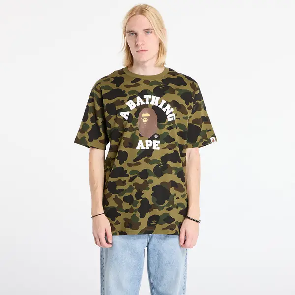 A BATHING APE Тениска A BATHING APE 1St Camo College Tee UNISEX Green XL