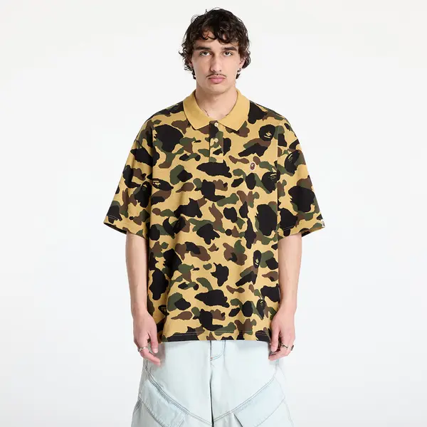 A BATHING APE Тениска A BATHING APE 1St Camo Jacquard Relaxed Fit Polo Shirt UNISEX Yellow S