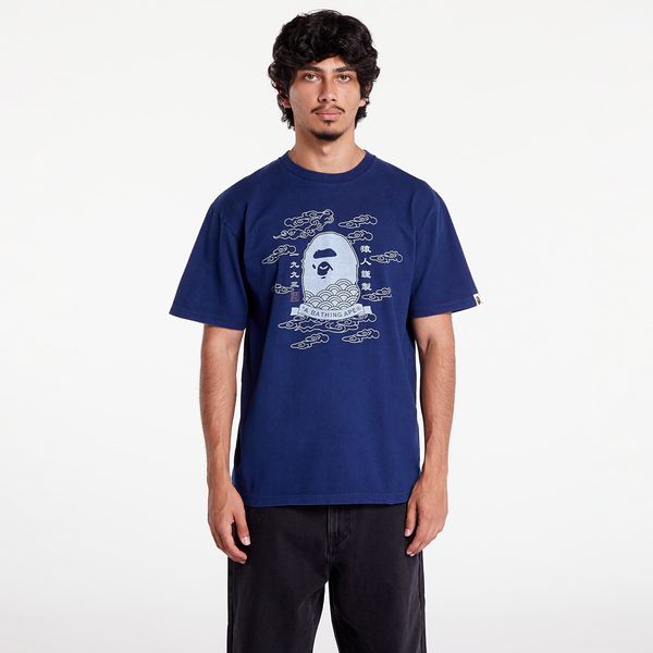 A BATHING APE Тениска A BATHING APE 31St Anniversary Japan Ape Head Tee Indigo M