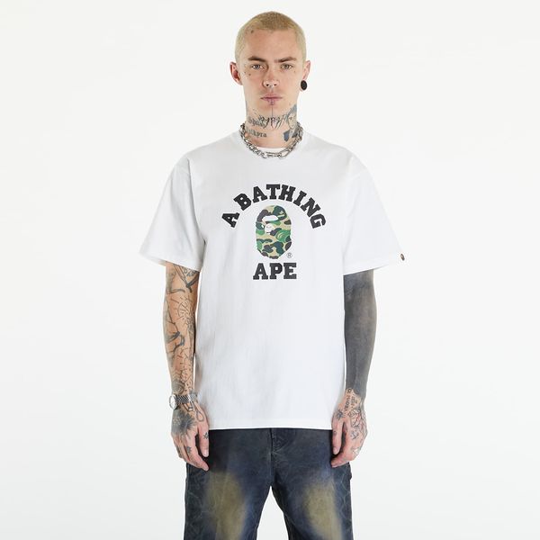A BATHING APE Тениска A BATHING APE Abc Camo College Tee White/ Green XXL