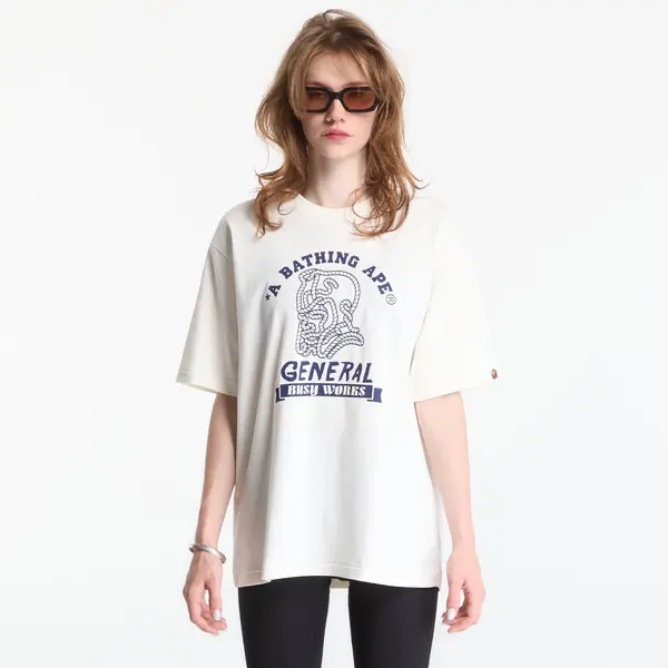 A BATHING APE Тениска A Bathing Ape Ape General College Relaxed Fit Tee UNISEX Ivory L